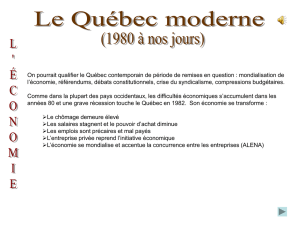 Le Québec moderne