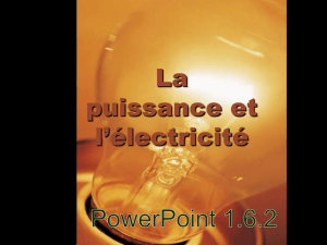 La puissance et l`électricité