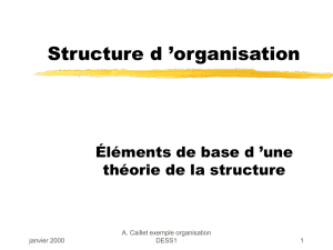 Structure d `organisation