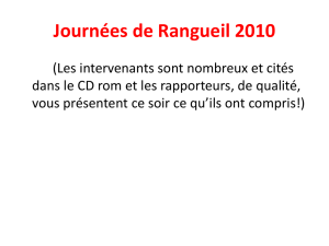 Journées de Rangueil 2010