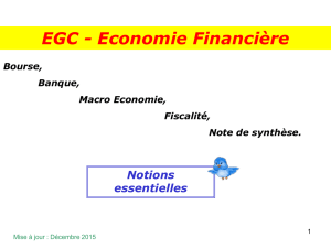 Diapositive 1 - Supports Economie Financière