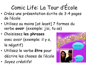 IB French I Comic Life Expectations
