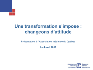 Document de présentation - Association médicale du Québec