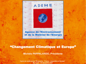 Changement Climatique et Europe