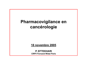 PharmacoVigilance en Cancérologie