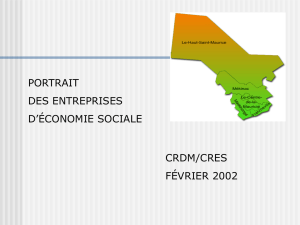 Document PowerPoint - Économie sociale Québec