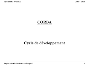 Développement CORBA, IDL vers Java - iup MIAGe 3° année
