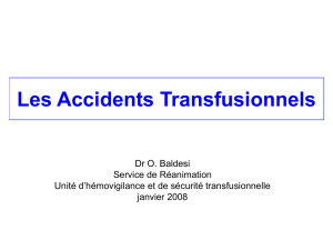 Les Accidents Transfusionnels