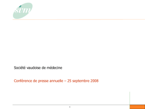 Voir le dossier de presse - Société Vaudoise de Médecine