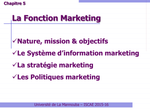 Chapitre 5- La Fonction Marketing 2015-16