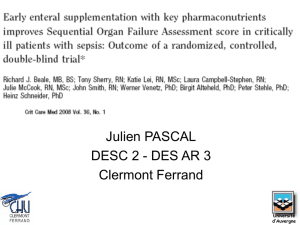 Beale. Early enteral supplementation with key pharmaconutrients