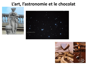 L`art, l`astronomie et le chocolat