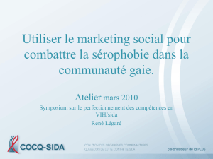 Le marketing social - COCQ-Sida