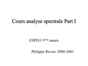 Cours analyse spectrale
