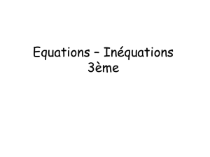 Résoudre une équation