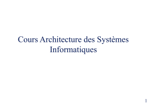 Cours Architecture des Systèmes Informatiques