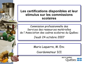 Visez vert Plus - Association québécoise des cadres scolaires ( AQCS)