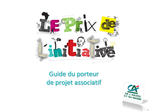 Guide projet associatif - Le Prix de l`initiative