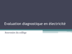Evaluation diagnostique en électricité