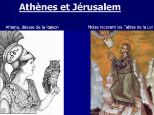 Athènes et Jerusalem - Service de Philosophie Morale et Politique