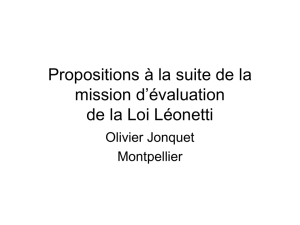 Propositions à la suite de la mission d`évaluation de la Loi Léonetti