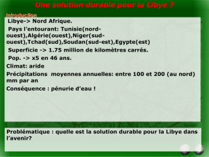 Une solution durable pour la Libye