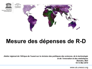 Dépenses de RD - UNESCO Institute for Statistics