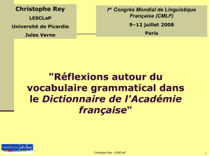 9–12 juillet 2008 Paris - Université de Picardie Jules Verne