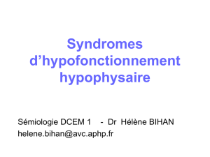 Hypofonctionnement Hypophysaire