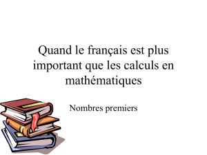 Quand le français est plus important que les calculs en mathématique
