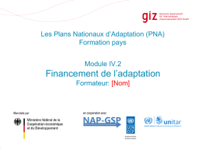 NAP country-level training - UNDP Climate Change Adaptation