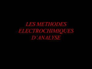 les methodes electrochimiques d`analyse