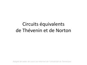 4. Circuits équivalents de Thévenin et de Norton