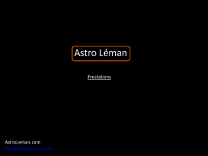 Prestations Astro Le.. - Observatoire de Genève