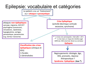 Epilepsie: vocabulaire et catégories