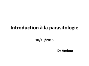 Introduction à la parasitologie