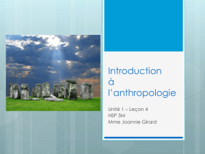 Introduction à l*anthropologie