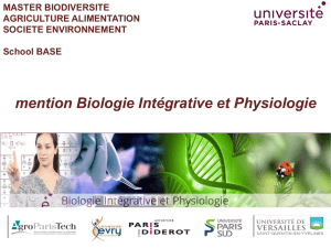 mention Biologie Intégrative et Physiologie Structure du M1