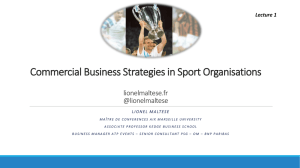 Commercial Business Strategies in Sport