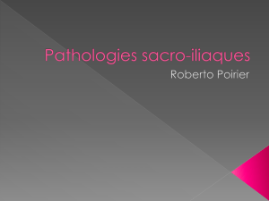 Pathologies sacro-iliaque/région sacrée
