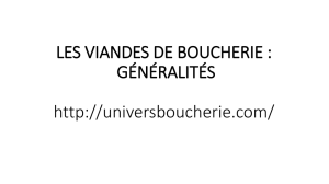 Les viandes de boucherie : Généralités http://universboucherie.com/