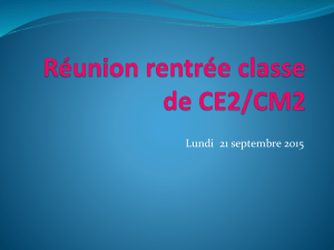 Réunion rentrée classe de CE2/CM2
