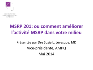 MSRP 201 - Ministère de la Santé et des Services sociaux