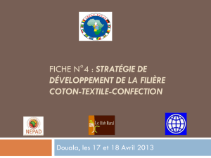 Développement des filières coton