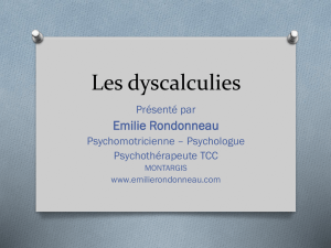 Les dyscalculies