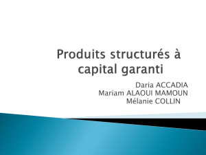 Produits structurés à capital garanti