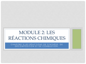 Module 2: Les réactions chimiques