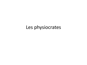 Les physiocrates - moodle@paris