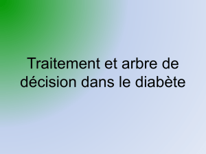 Traitement et arbre de décision dans le diabète