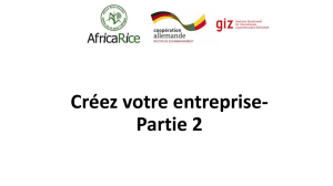 plan d`affaires - AfricaRice Wiki